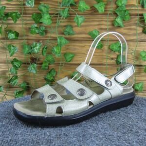 Propet Women  Strappy Pewter Patent Leather Sz 9 Narrow Gently Used 2025‎